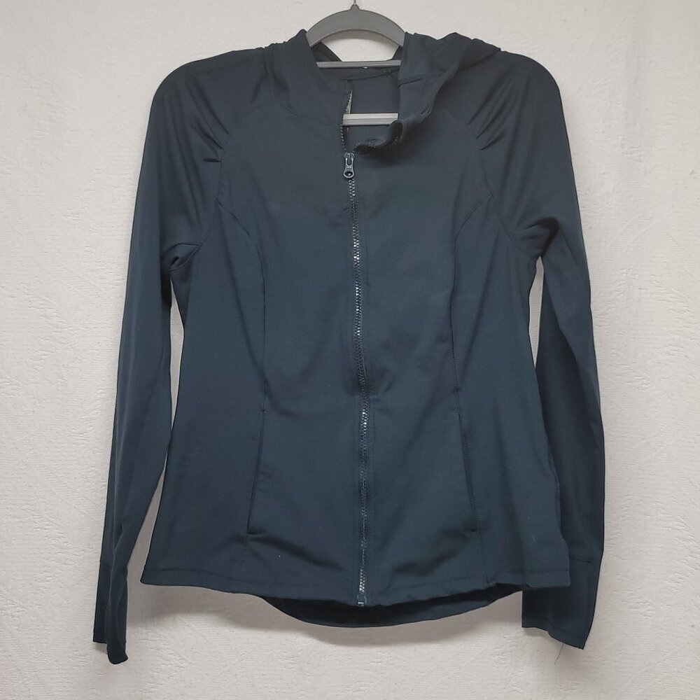 779. Yogalicious Long Sleeve Coat Blue Sz L